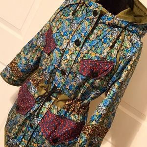 Coach Reversible Jacket (Army Green and Floral)